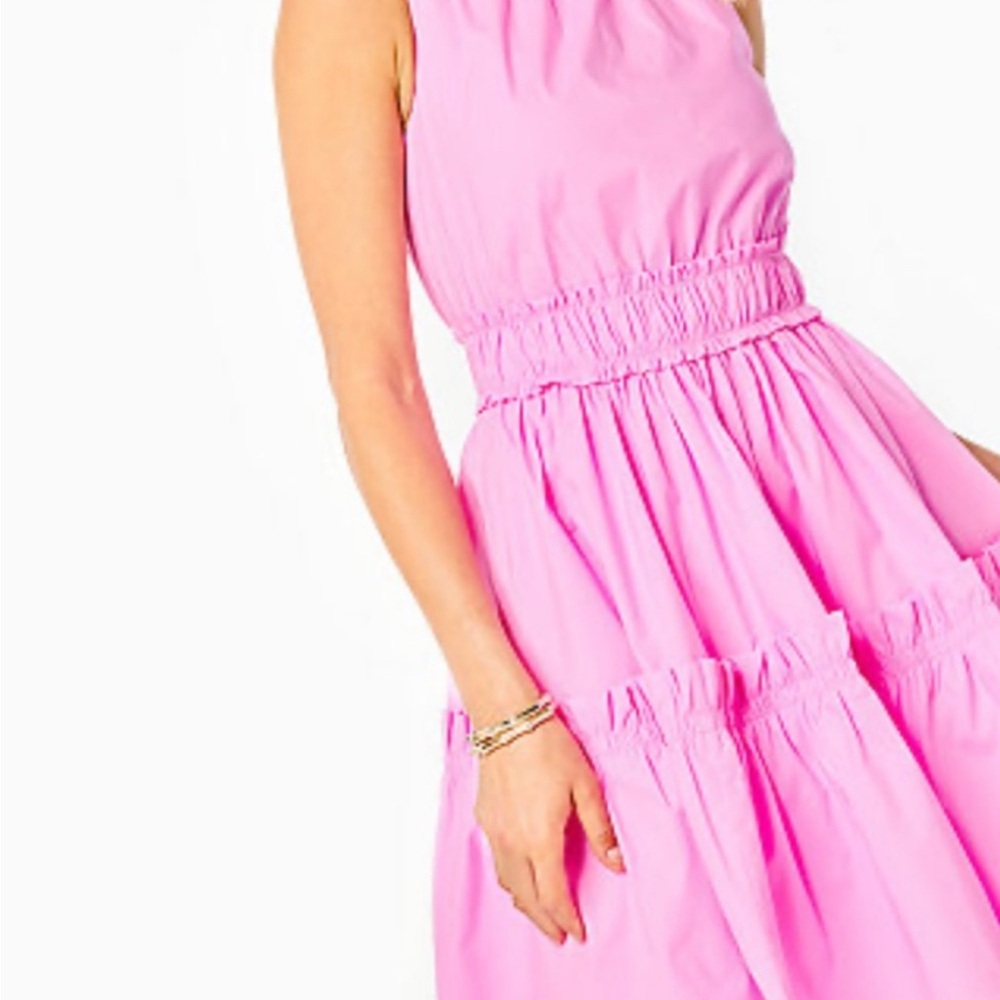 Lilly Pulitzer Vibrant Pink Midi Dress